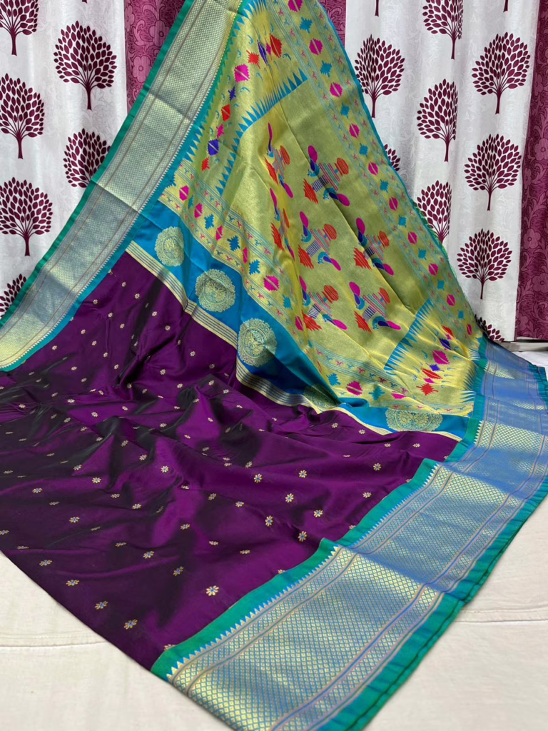 Paithani Sarees: A Masterpiece in Traditional Handicrafts (Written by Sophia Shome) 13 Paithani Sarees: A Masterpiece in Traditional Handicrafts (Written by Sophia Shome) WhatsApp Image 2025 07 28 at 3.13.42 PM https://ethniclovers.com/wp-content/uploads/2025/08/WhatsApp-Image-2025-07-28-at-3.13.41-PM.avif Ethniclover