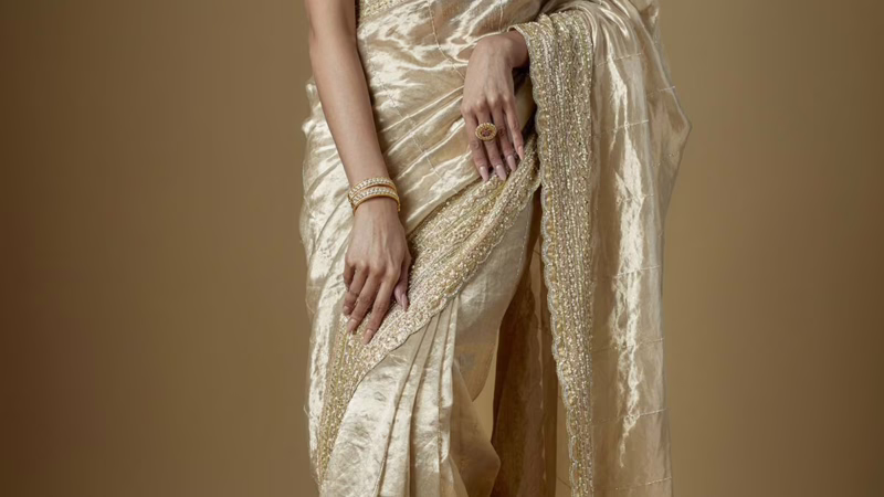 Tissue Sarees: The Fabric That Looks Like Liquid Gold