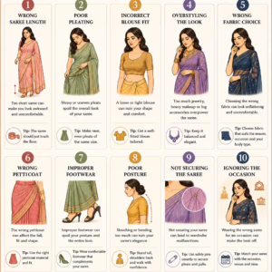 10 Saree Mistakes That Beginners Make & How To Avoid Them