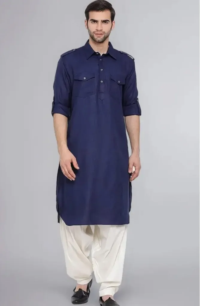 A man wearing a Pathani kurta 