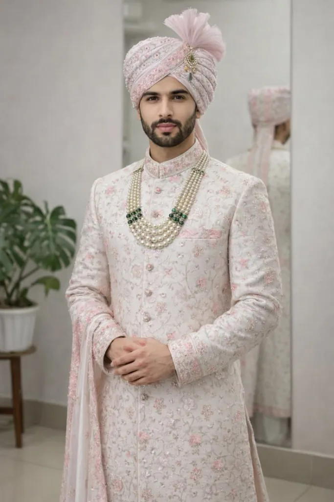 A man wearing a Sherwani
