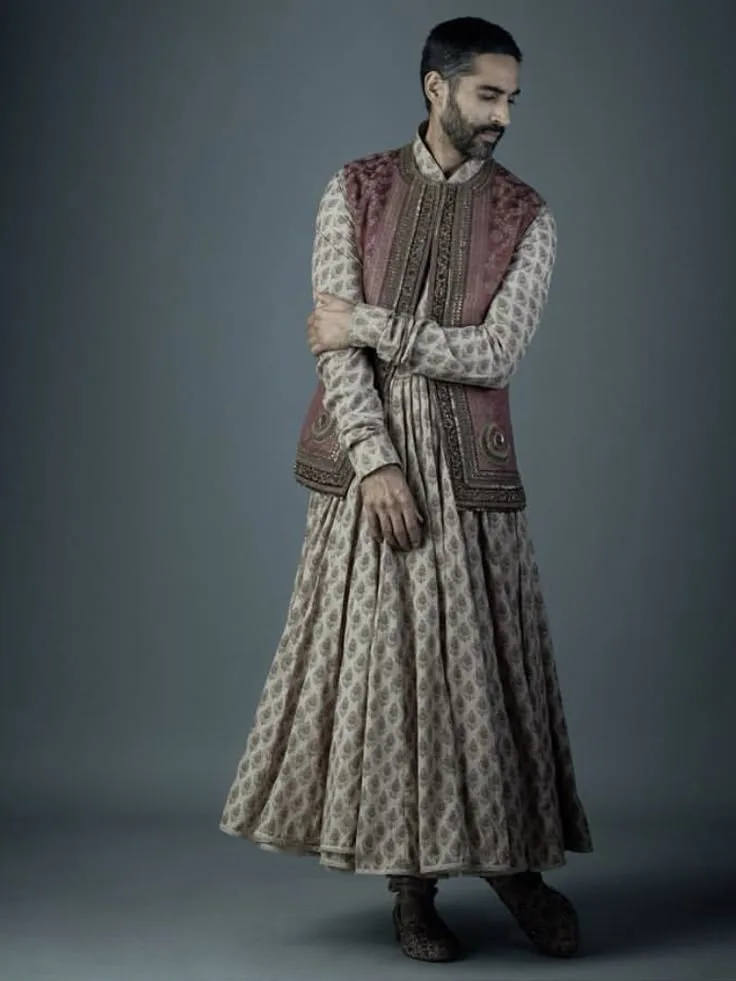 A man in a traditonal Sherwani, "Angarkha"