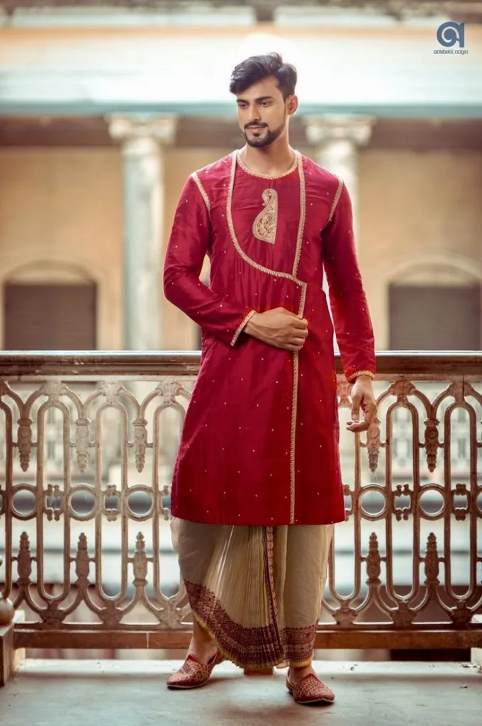 5 Elegant Traditional Bengali Outfits Every Man Must Try 4 5 Elegant Traditional Bengali Outfits Every Man Must Try A man has paired Cotton Panjabi, one of the popular traditional Bengali outfits