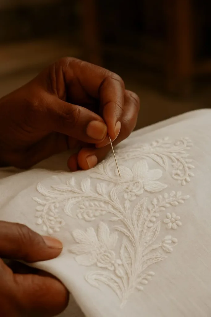 A perfect creation of men's chikankari kurta